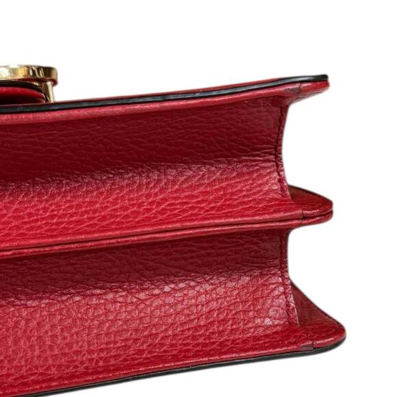 GUCCI Red Leather Shoulder Bag - Picture 8 of 10